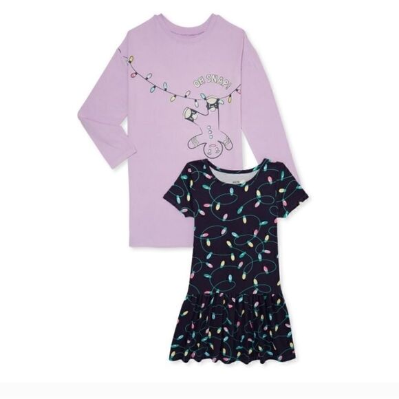 Nwt Girl's Christmas/Holidays 2 pack Dress - Picture 2 of 9
